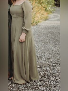 Baltic Born Giselle Maxi Dress | Dusty Olive - L